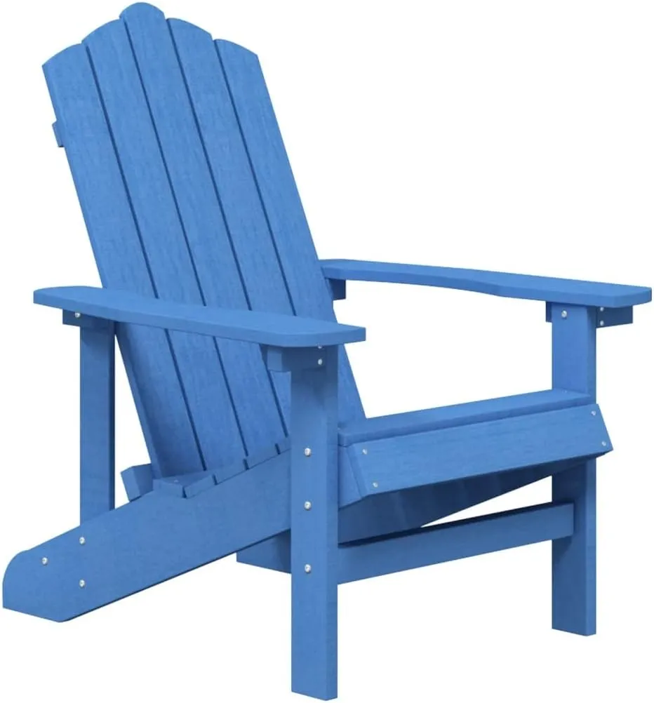 Adirondack Chairs with Table Outdoor Patio Furniture Set HDPE Aqua Blue Weather-Resistant 2 Seating Chairs & 1 Side Table for Garden Backyard Poolside