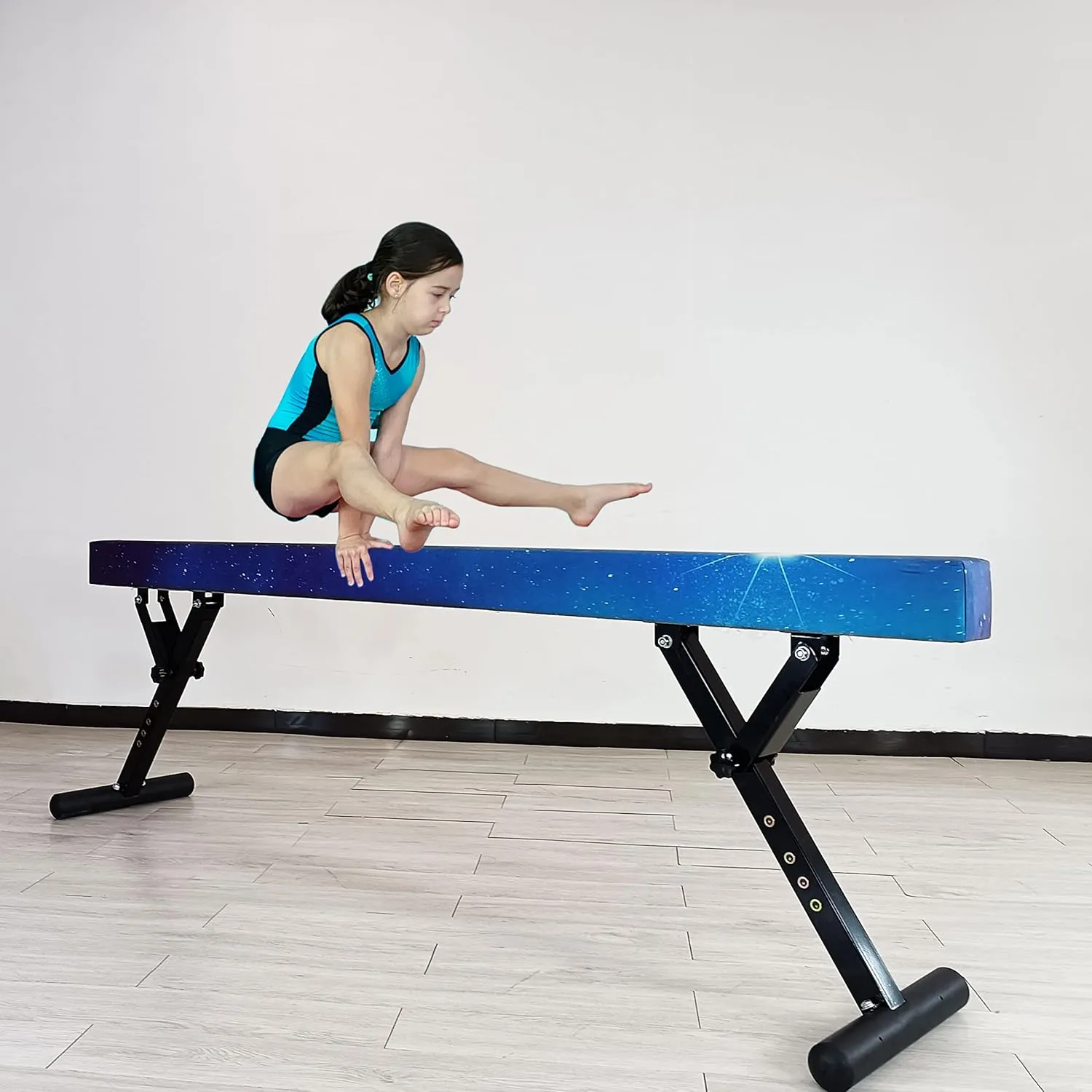 Adjustable balane Beam for Kids - 8FT Gymnastics Beam - high and Low Floor Beam for All Gymnastic Levels-Professional Gymnastic Equipment for Home and Gym Center