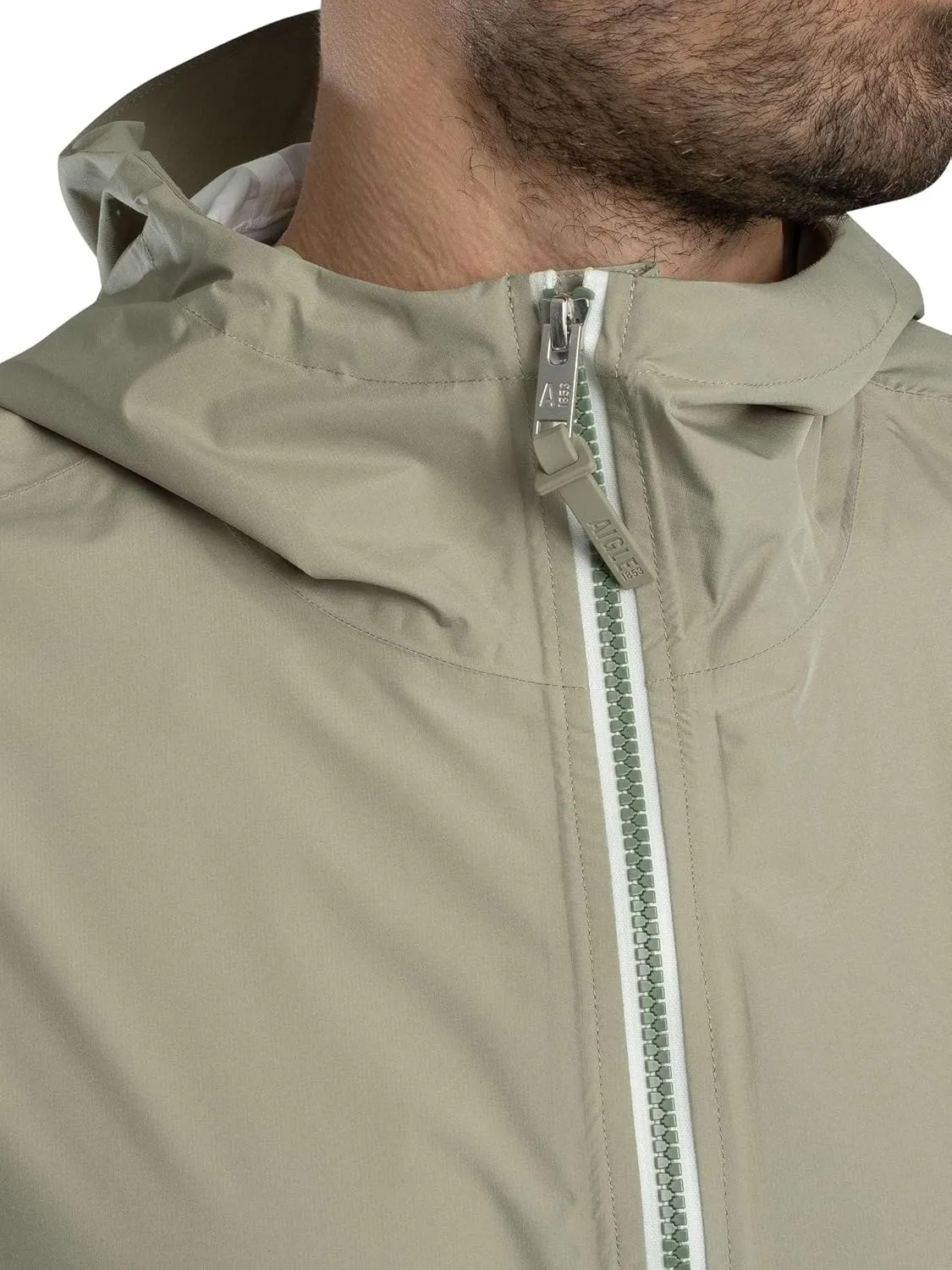 Aigle Men's Rainpack 70 - Packable Jacket, Sauge