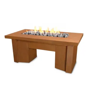 Alameda Rectangle Fire Table - Corten Steel