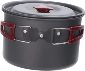 Alloy Single Pot Set Outdoor Cooking Pot Camping Cookware Lightweight Non-Stick Surface for Camping Hiking