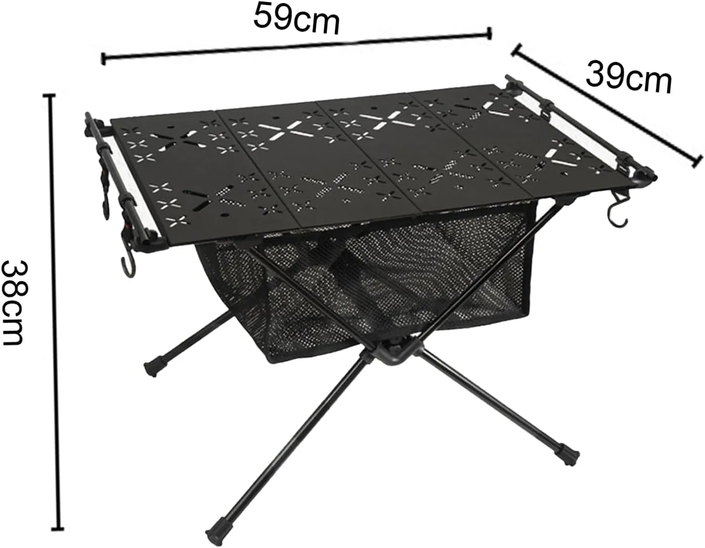 Aluminum Alloy Folding Table Barbecue Camping Table, 20kg Load Capacity IGT Table Portable Multifunction Portable Picnic BBQ Table, Camping Table Hiking Roll-Desk with Storage Bag