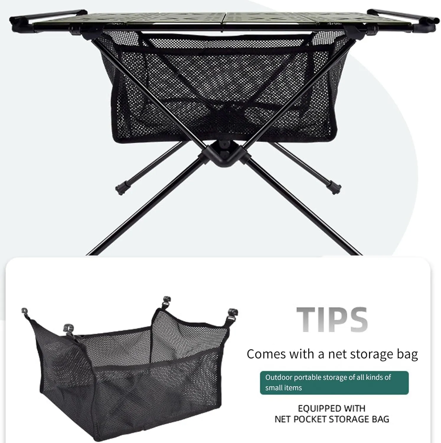 Aluminum Alloy Folding Table Barbecue Camping Table, 20kg Load Capacity IGT Table Portable Multifunction Portable Picnic BBQ Table, Camping Table Hiking Roll-Desk with Storage Bag