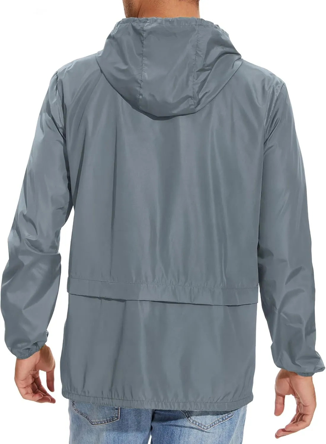 American Trends Packable Mens Rain Jacket Lightweight Waterproof Raincoats with Hood Windbreaker for Travel M-3XL Available