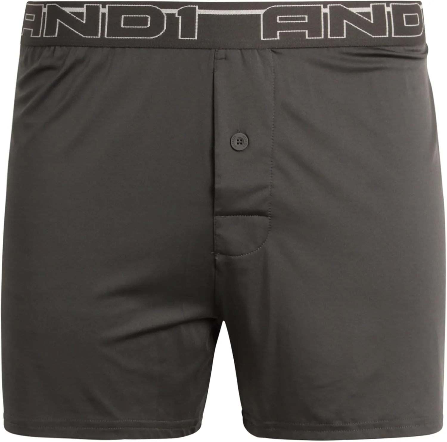 AND1 Men's Underwear Boxer Briefs - 12 Pack Lightweight Classic Knit Performance Boxers for Men with Button Fly Pouch (S-3XL)