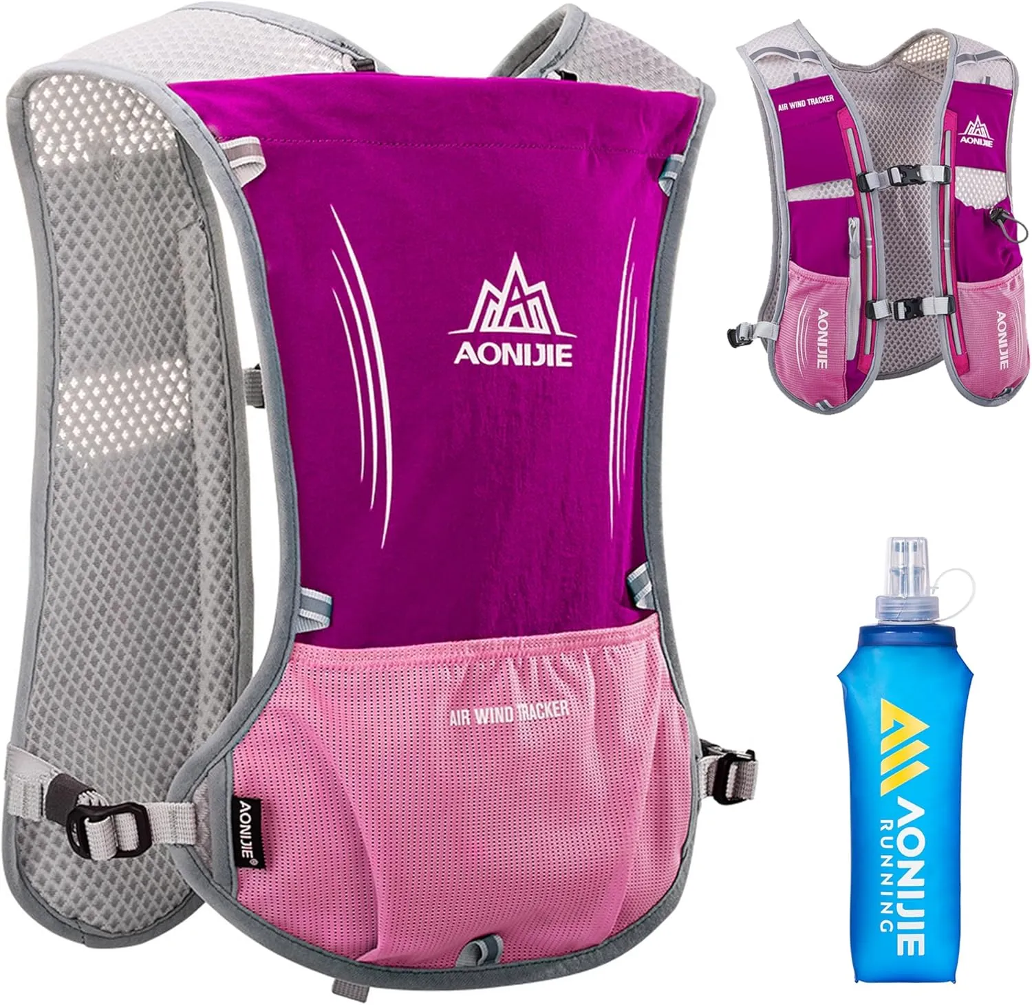 AONIJIE Hydration Backpack Running Vest, 5L Capacity, Multi-Pocket Design, Breathable and Lightweight, Pack for Outdoor Sports - Running, Cycling, Climbing and Hiking