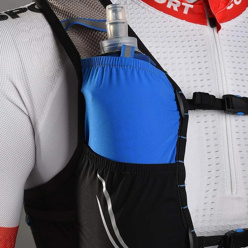 AONIJIE Hydration Pack, Trail Running Vest Set Breathable Lightweight 2.5L and 2 Soft Flasks 500ml