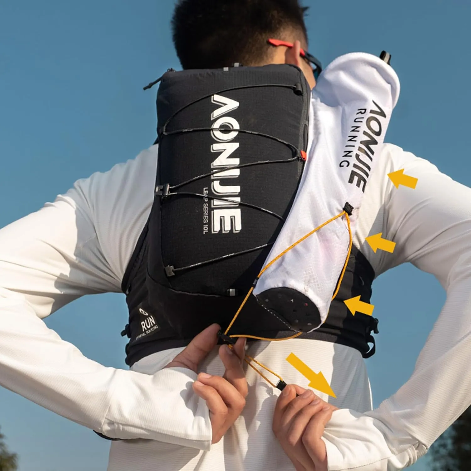AONIJIE Running Hydration Vest Backpack 10L Bag Lightweight Vest for Trail Running Race Marathon Hiking Cycling