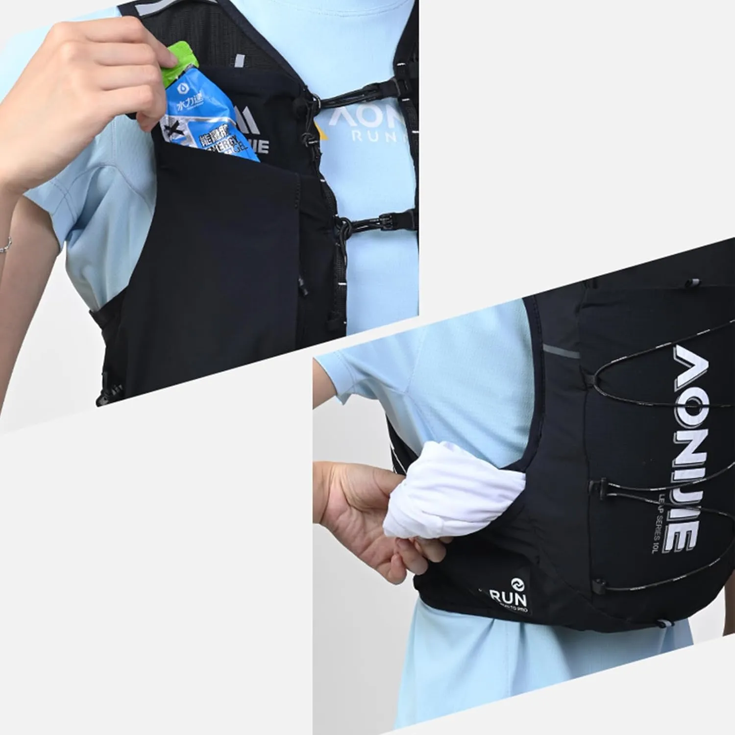 AONIJIE Running Hydration Vest Backpack 10L Bag Lightweight Vest for Trail Running Race Marathon Hiking Cycling