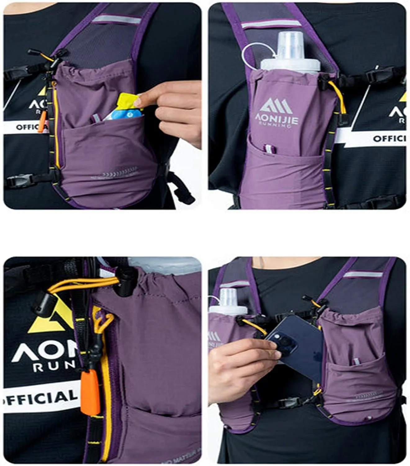 AONIJIE Running Hydration Vest Backpack 8L Bag Lightweight Vest for Trail Running Race Marathon