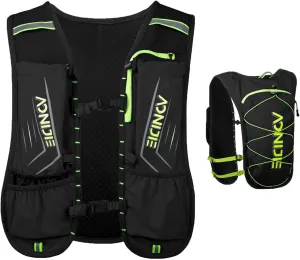 AONIJIE Waterproof and Breathable Running Hydration Vest for Women Men, 4.23oz Lightweight Hydration Vest Backpack Fits 6.8" Phones, for Hiking Cycling Race Marathon