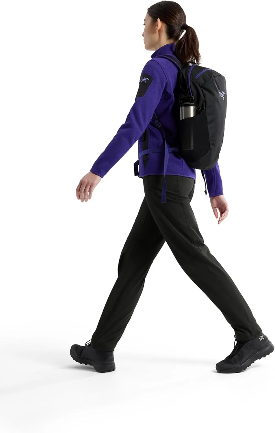 Arc'teryx Mantis 16 Backpack | Sleek Compact 16L Daypack | Black/Soulsonic, One Size
