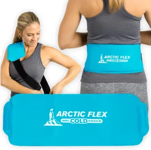 Arctic Flex Reusable Hot & Cold Gel Ice Pack Wrap with Strap - Hot & Cold Therapy Gel Ice Pack Wrap for Injuries, Pain, Shoulder, Knee, Back, Elbow & Foot - Flexible Wrap Around Cold Pack & Compress