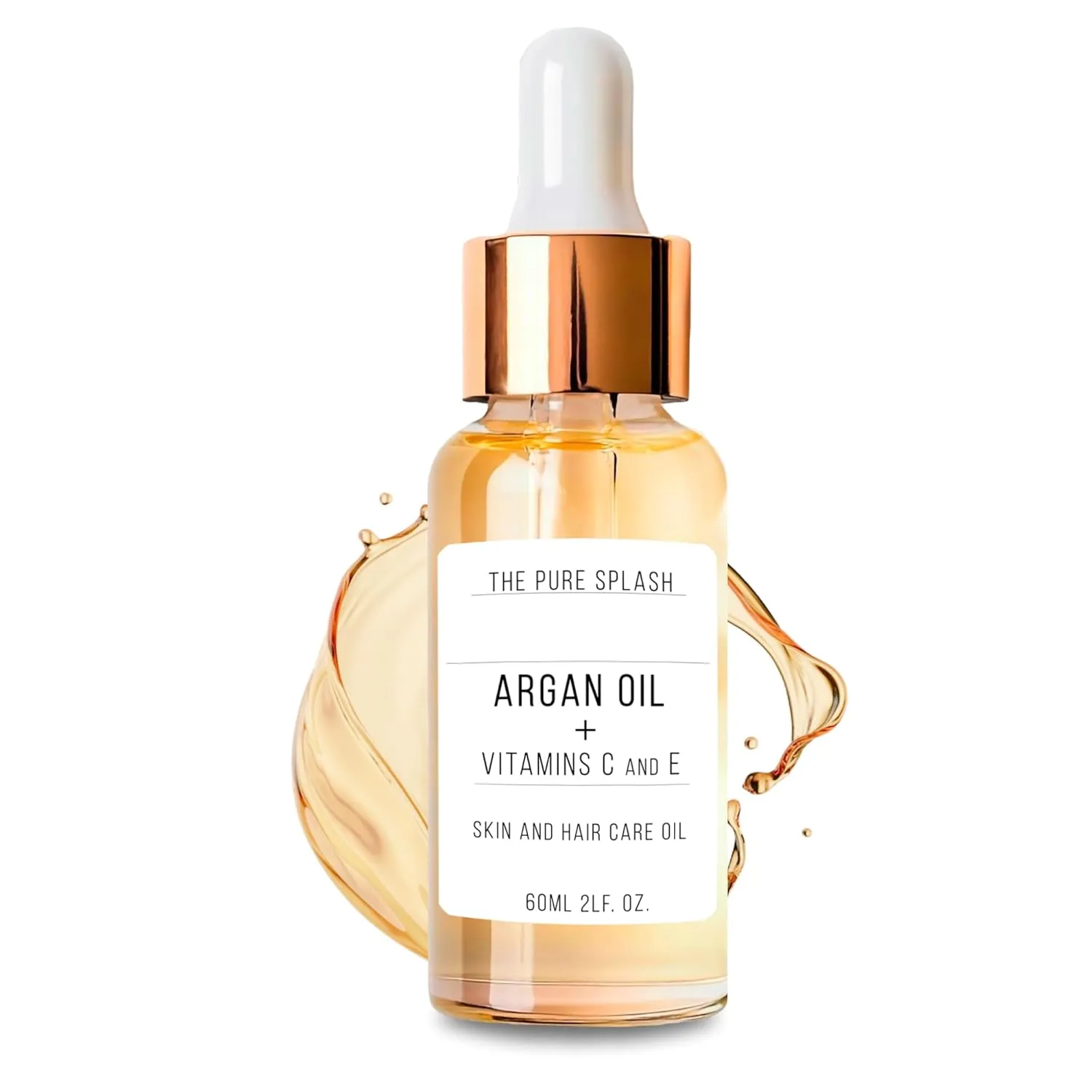 Argan Oil for Skin and Hair – Hydrating, Repairing, Non-Greasy Lightweight Oil with Vitamins C and E – Natural Moisturizer, Hair Serum, and Skin Glow Treatment – 2oz