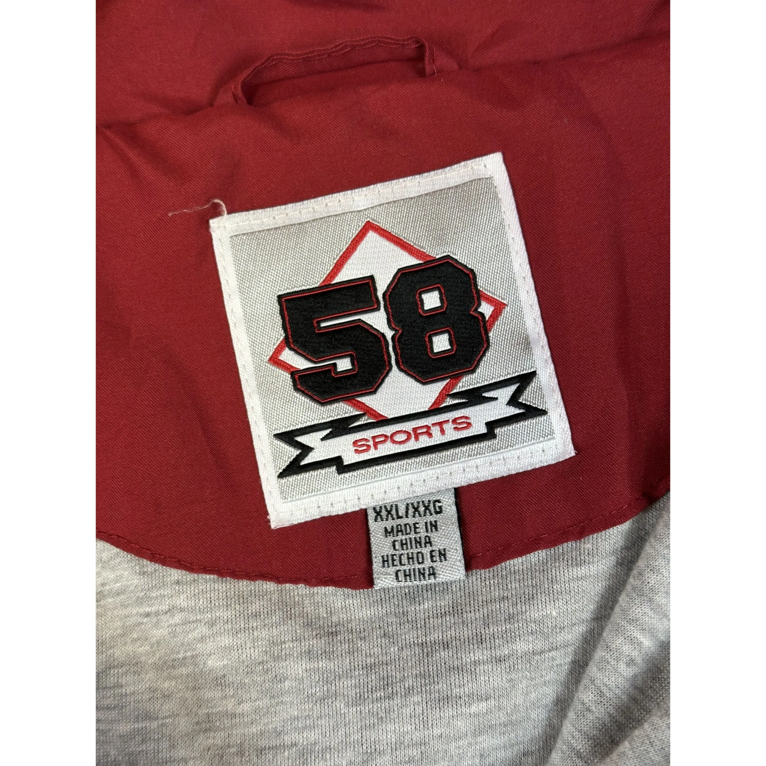 Arkansas Razorbacks Red Pullover Jacket XXL 58 Sports Polyester Mens Outerwear