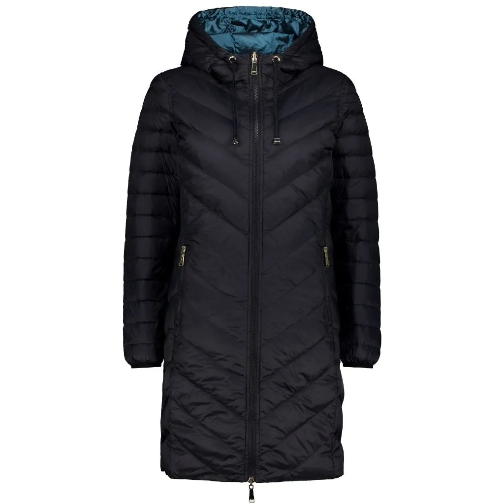 Arnie 90/10 Reversible Coat | Black/Empire Teal | Moke