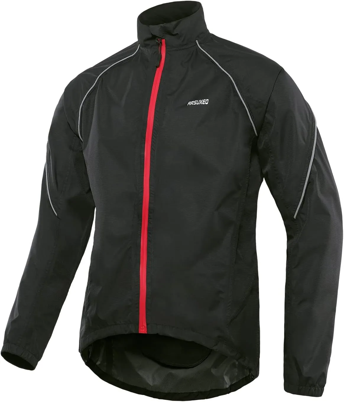ARSUXEO Waterproof Running Cycling Jacket for Men Breathable Bike Rain Jacket Bicycle Coat Clothing Windbreaker