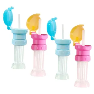 Artibetter 4 Pack Toddler Water Bottle Straw Caps Kids Reusable Leakproof Easy to Install Clean