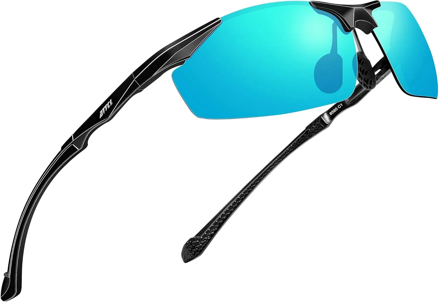 ATTCL Polarized UV Protection Sports Fishing Driving Sunglasses for Men Al-Mg Metal Frame Ultra Light Green