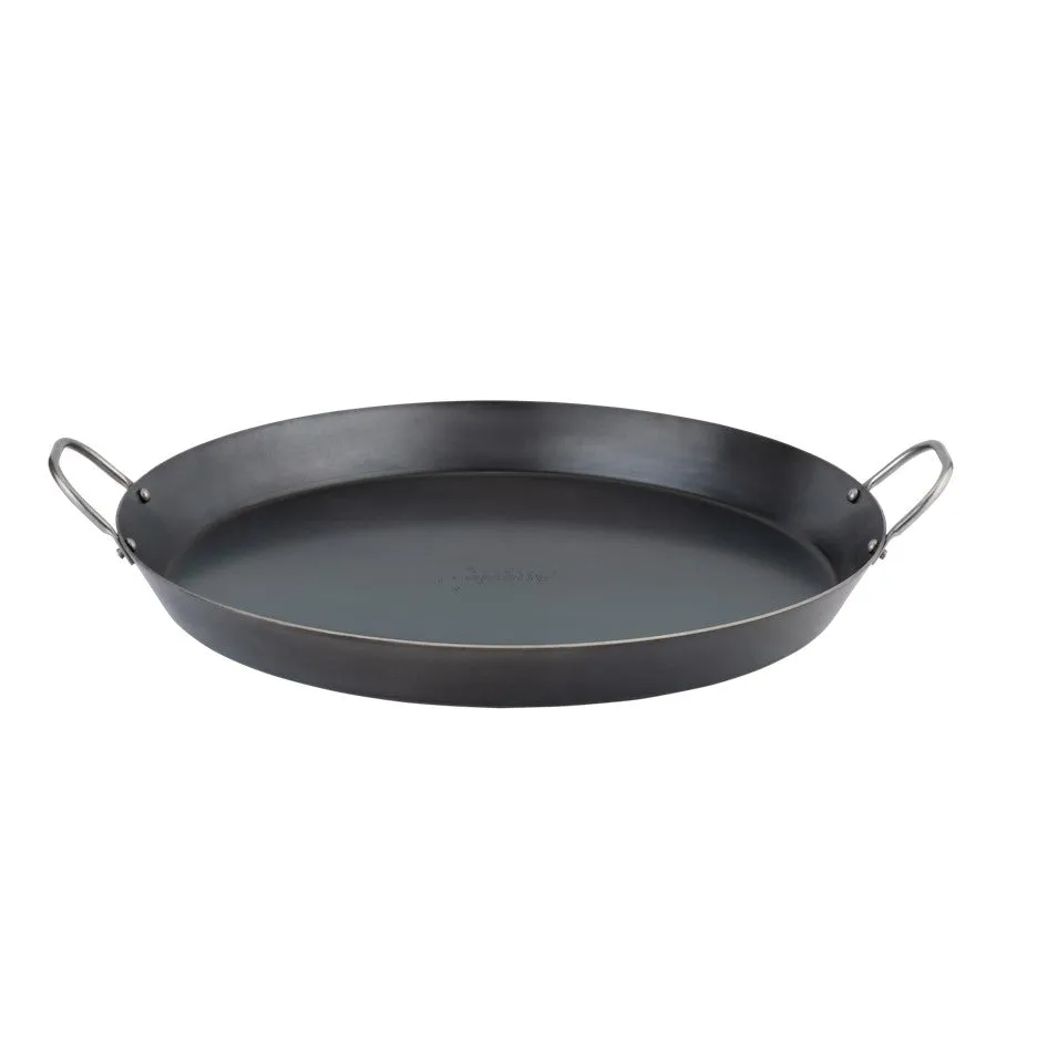 AUSSIE COOKWARE BLACK STEEL FRYPAN WITH 2 LOOP HANDLES