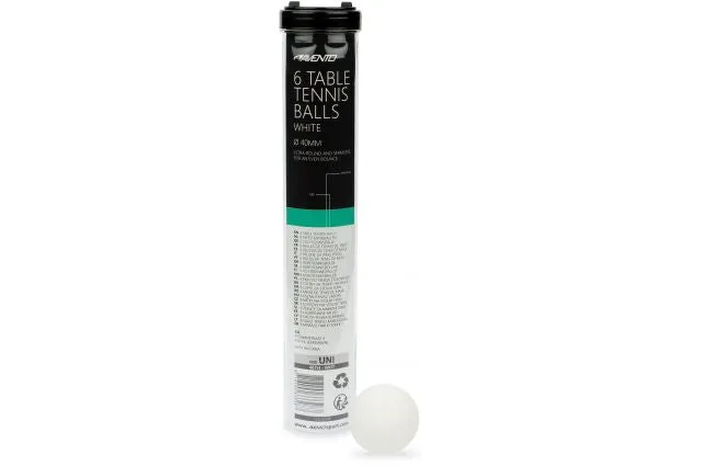 AVENTO 6 TABLE TENNIS BALLS ABS WHITE