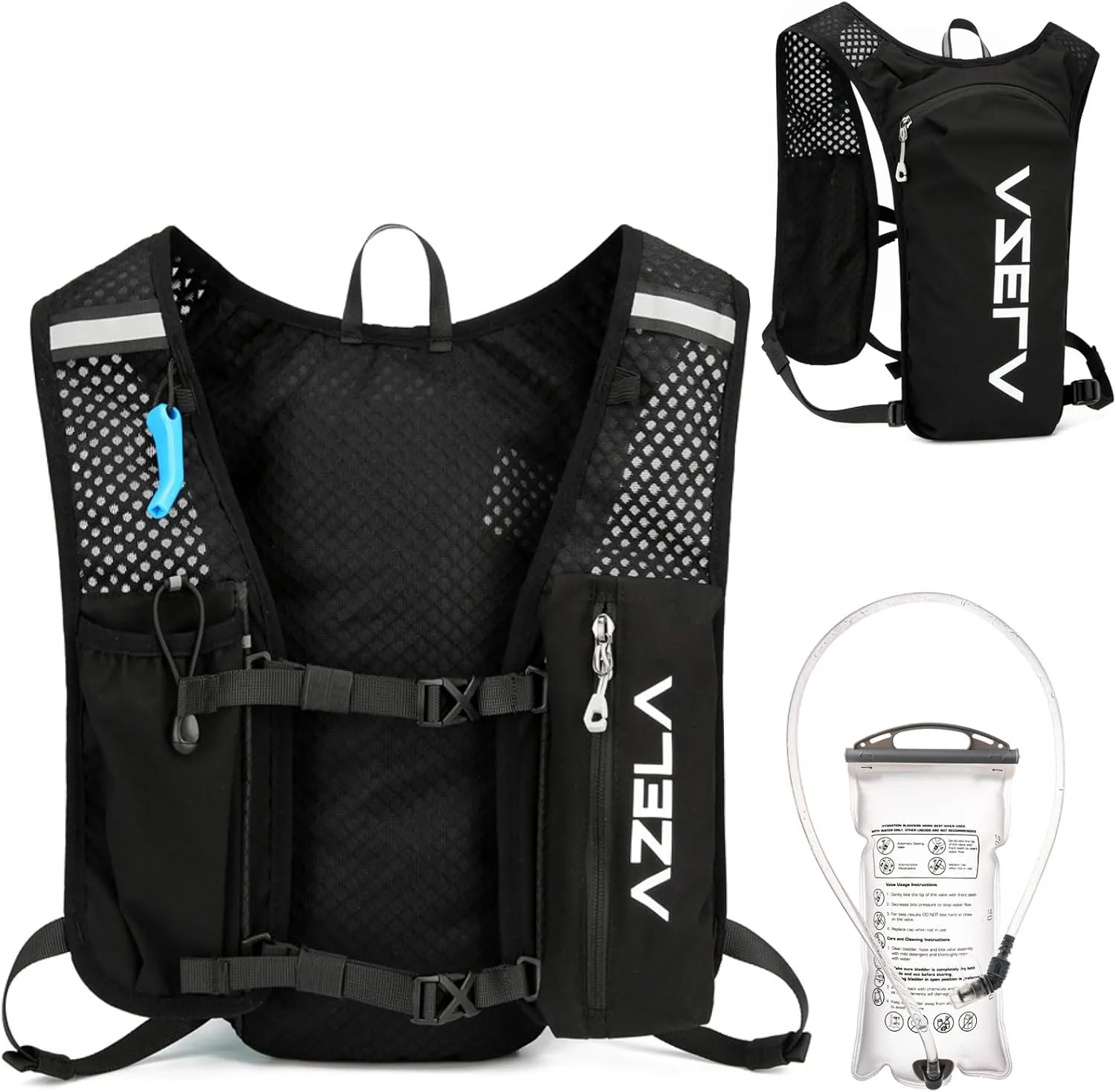 Azarxis Running Water Bottles Flask BPA Free Leakproof Hydration Vest Packs Waist Belt Replacement for Triathlon Marathon Hiking Cycling Climbing Jogging Runner