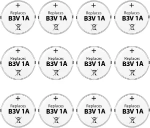 B3V 1A Replacement Battery High Capacity Compatible with High Tech Electronic Collars of MS-4 and MS-5 Pack of 12