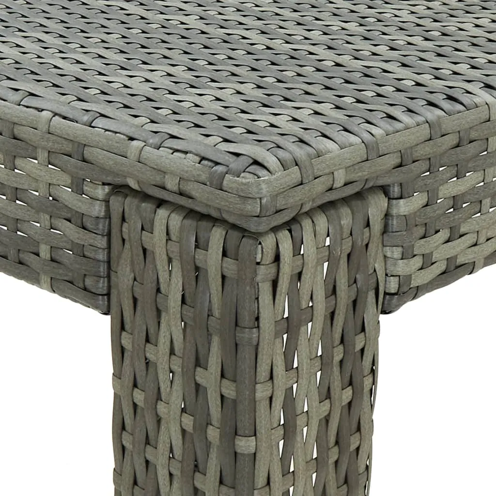 Bar Table Outdoor Pub Table for Balcony Porch Garden Deck PE Rattan