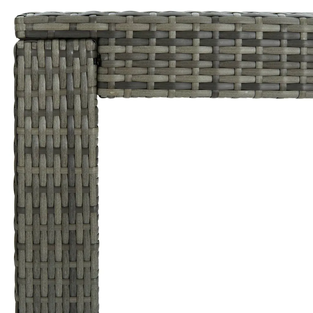 Bar Table Outdoor Pub Table for Balcony Porch Garden Deck PE Rattan