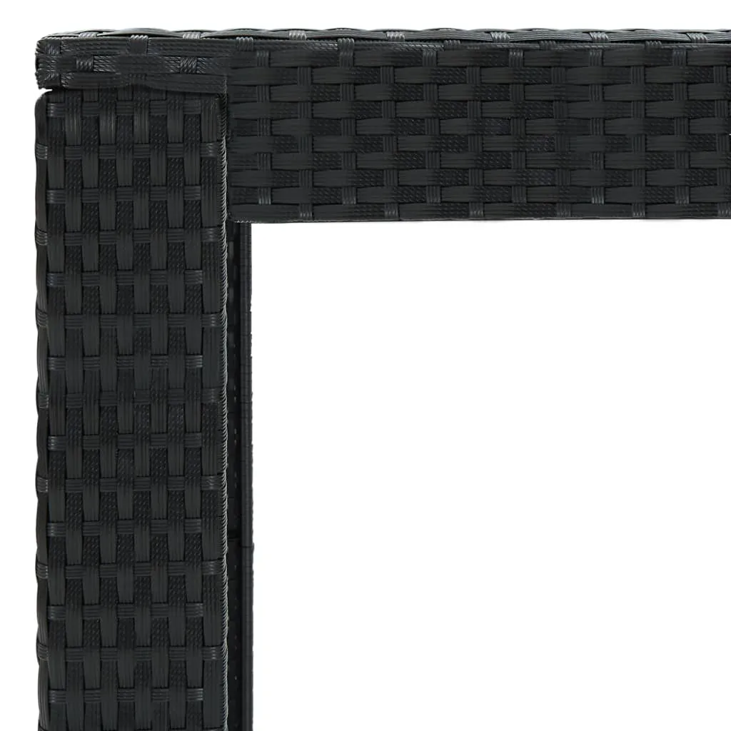 Bar Table Outdoor Pub Table for Balcony Porch Garden Deck PE Rattan