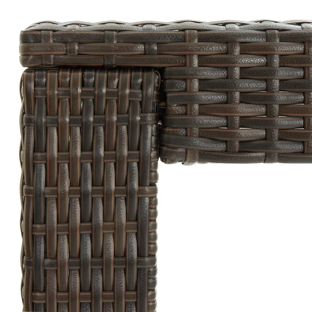 Bar Table Outdoor Pub Table for Balcony Porch Garden Deck PE Rattan