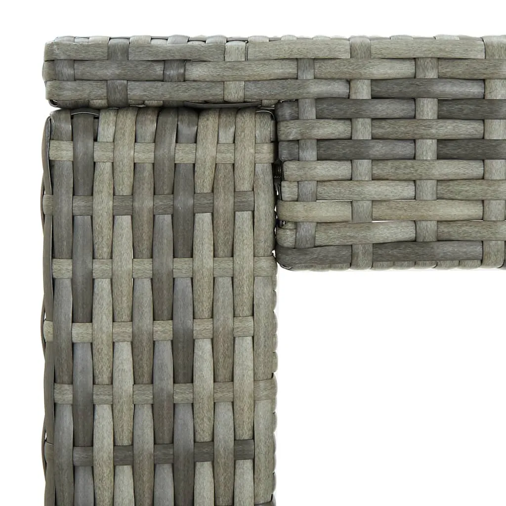 Bar Table Outdoor Pub Table for Balcony Porch Garden Deck PE Rattan
