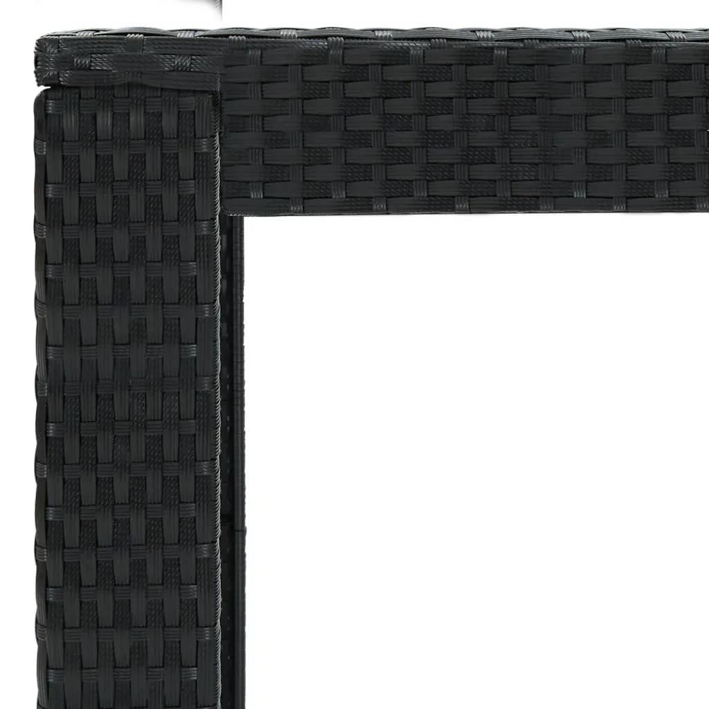 Bar Table Outdoor Pub Table for Balcony Porch Garden Deck PE Rattan