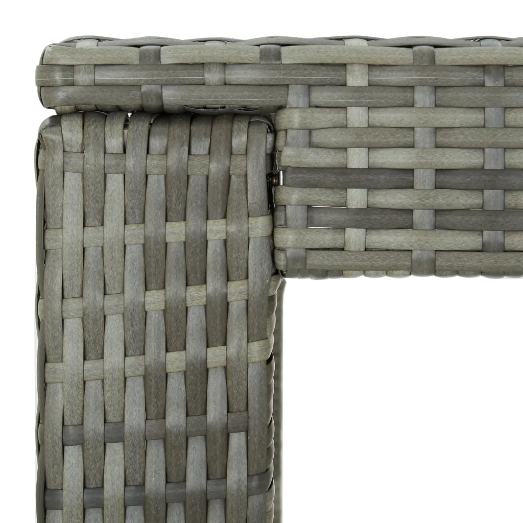 Bar Table Outdoor Pub Table for Balcony Porch Garden Deck PE Rattan
