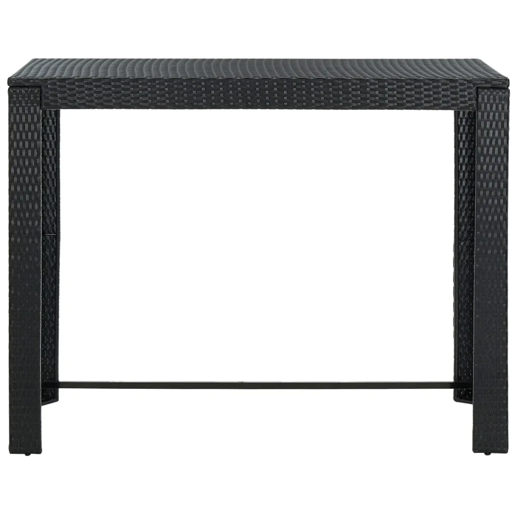 Bar Table Outdoor Pub Table for Balcony Porch Garden Deck PE Rattan