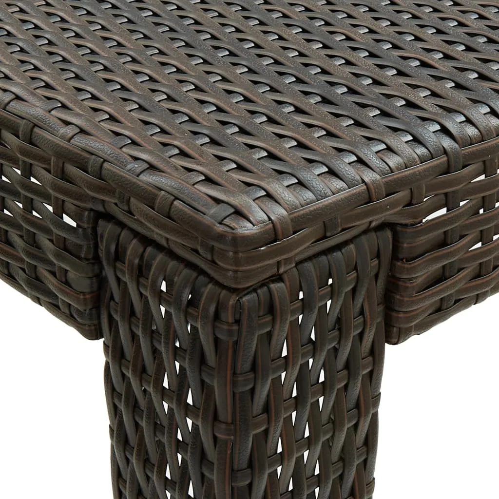 Bar Table Outdoor Pub Table for Balcony Porch Garden Deck PE Rattan