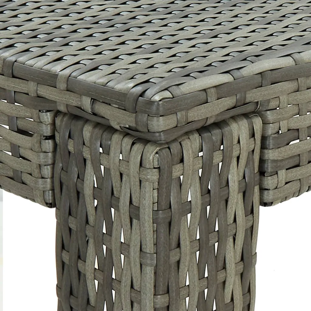Bar Table Outdoor Pub Table for Balcony Porch Garden Deck PE Rattan