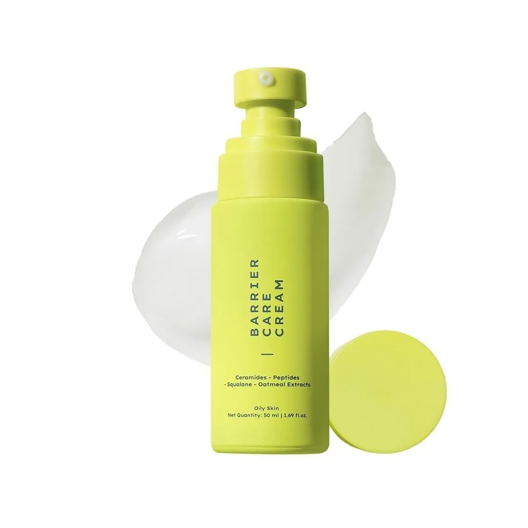 Barrier Care Face Cream for Oily & Combination Skin | Lightweight Peptide and Ceramide Face Moisturizer | Strengthens Skin Barrier & Deeply Hydrates | Oil Free Face Moisturizer |50Ml