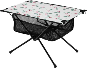 Beach Table Christmas Winter Compact Expandable Oxford Picnic Portable Table with Carry Bag for Dining Hiking Fishing