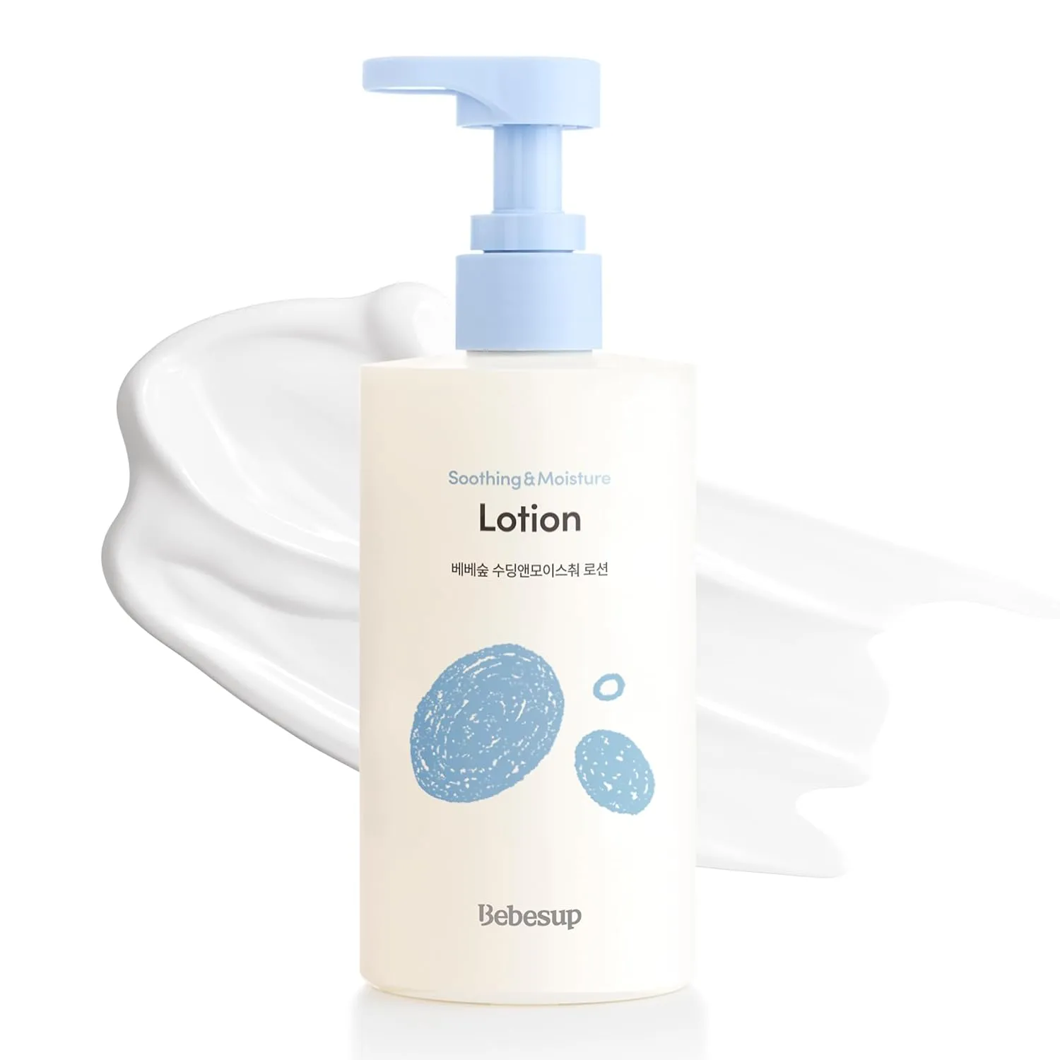 BEBESUP] Daily Hydration Baby Lotion | Korean Skincare for Sensitive & Atopic Skin 100-Hour Hydration Organic Rice & Ceramide Formula Hypoallergenic Fast Absorbing 10.14 fl. oz