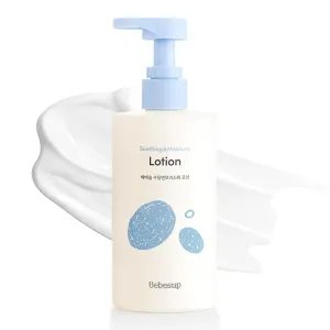 BEBESUP] Daily Hydration Baby Lotion | Korean Skincare for Sensitive & Atopic Skin 100-Hour Hydration Organic Rice & Ceramide Formula Hypoallergenic Fast Absorbing 10.14 fl. oz