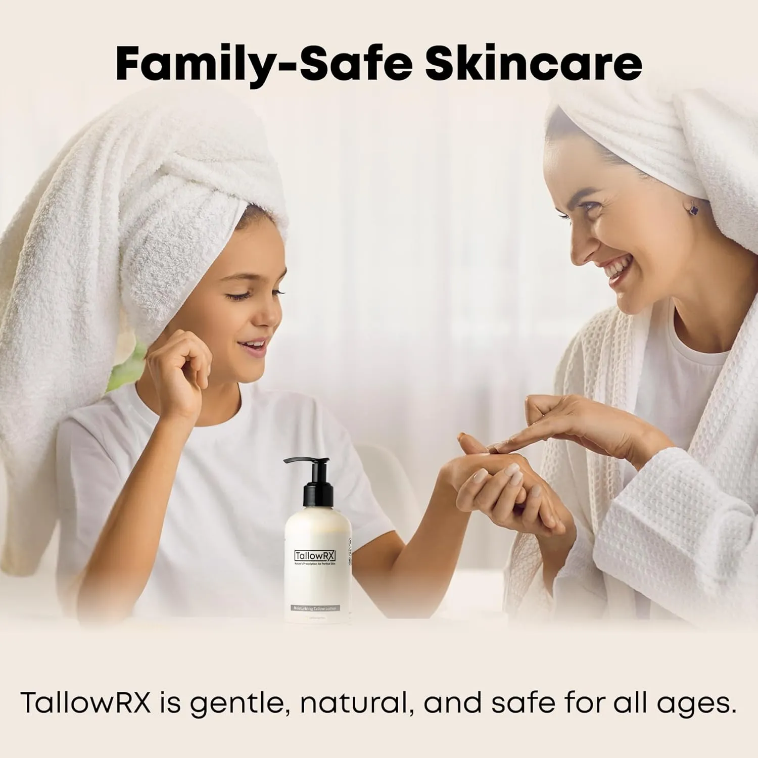 Beef Tallow Lotion for Skin, Face & Body – Luxurious Moisturizer with Grass Fed Tallow, Organic Aloe, Vitamin E & Arrowroot (8 oz, Lemongrass)
