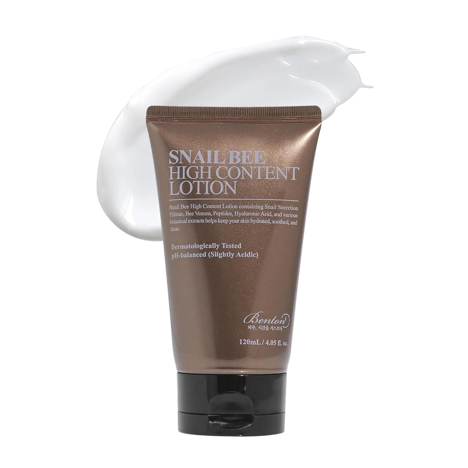 BENTON Snail Bee High Content Lotion 120ml (4.05 fl oz.) - Snail Mucin Moisturizer With Bee Venom | Hydrating Korean Skin Care Facial Moisturizer For Dry Skin & Combination skin