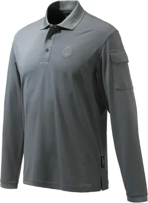 Beretta Men's Hunting Outdoor Casual Fashion Lightweight Training Sun Protection Long Sleeve Miller Polo Shirt