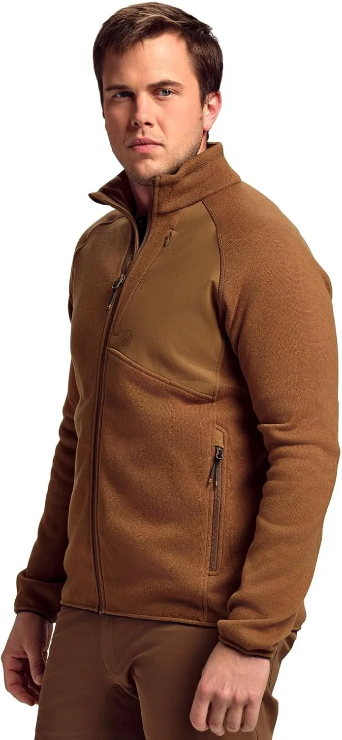 Beretta Men's Lightweight Breathable Outdoor Casual Abisko Full Zip Thermal Fleece Hunting Jacket | Elasticated Bottom
