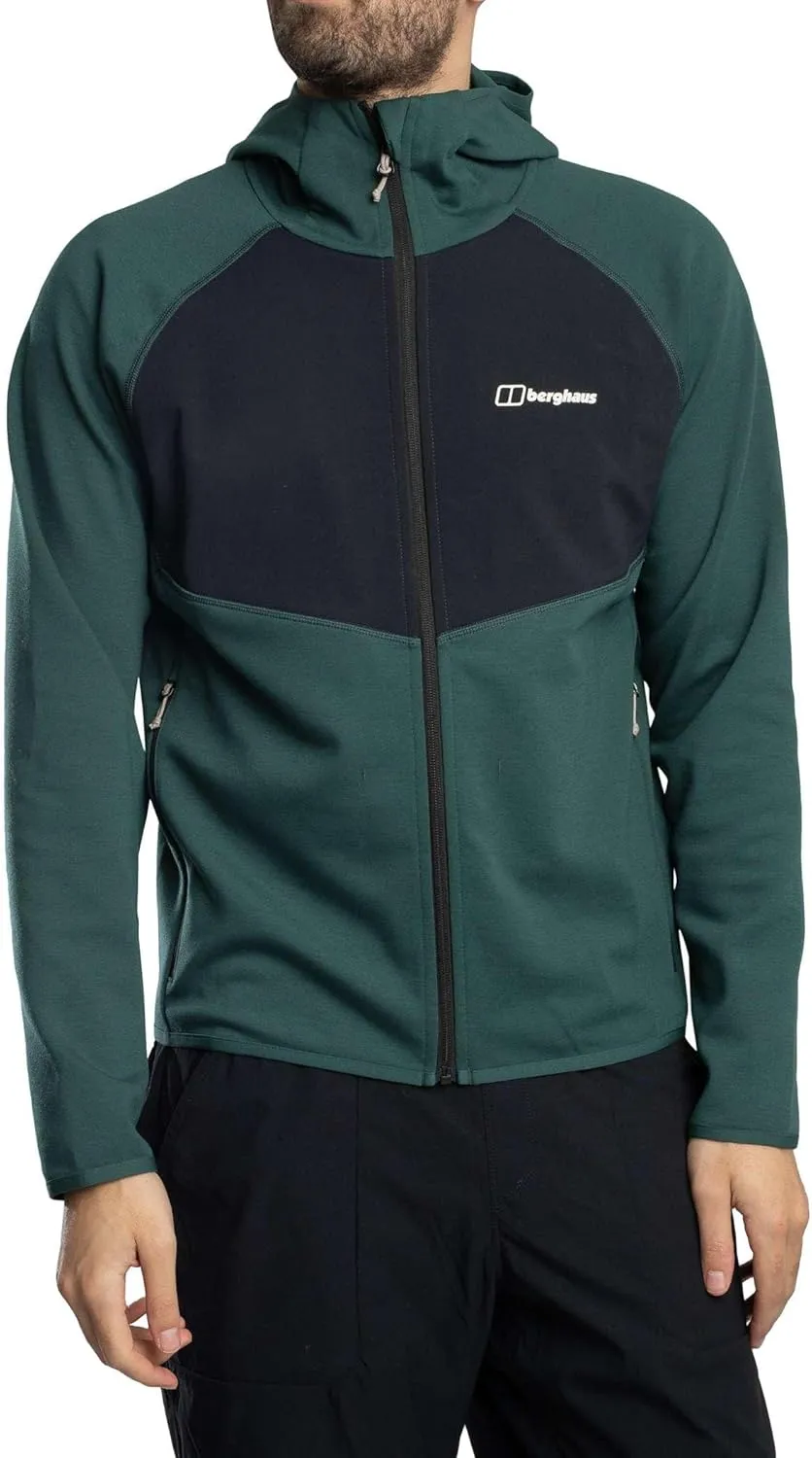 Berghaus Men's Trawden Hybrid Jacket, Green/Black, M