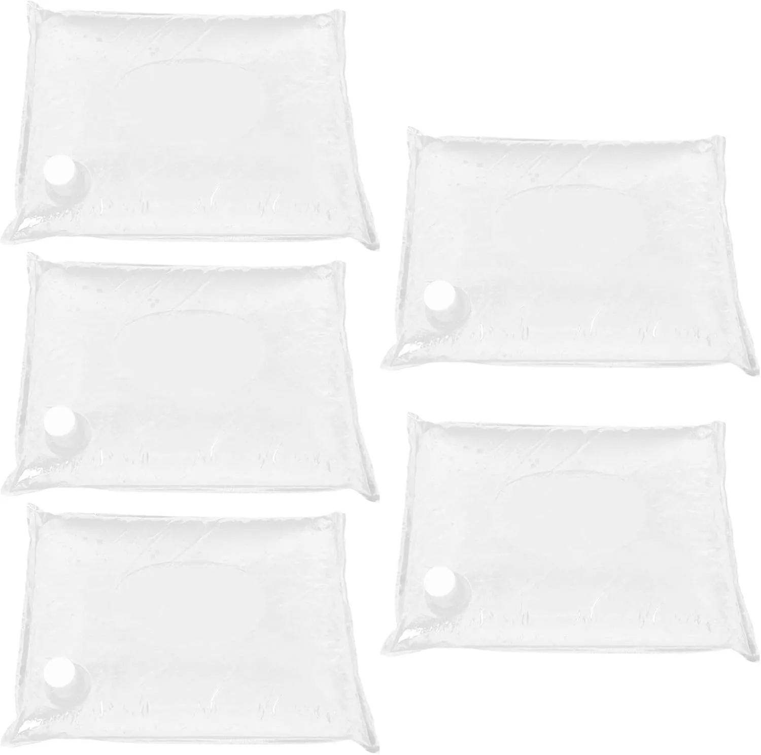BESPORTBLE 5pcs Emergency Water Bag Portable Water Storage Containers Leakproof Screw Lid for Camping