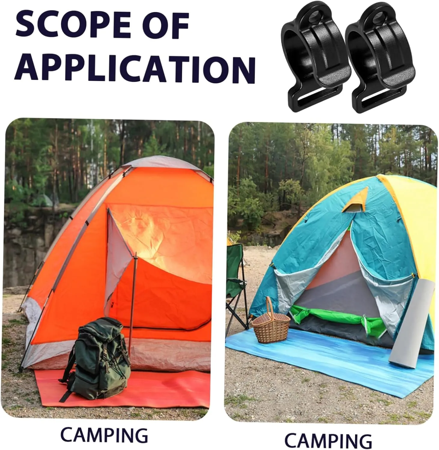 BESPORTBLE Outdoor Tent Hook Storage Rack Hooks Camping Tent Accessories Tent Pole Hooks Tent Supplies Connection