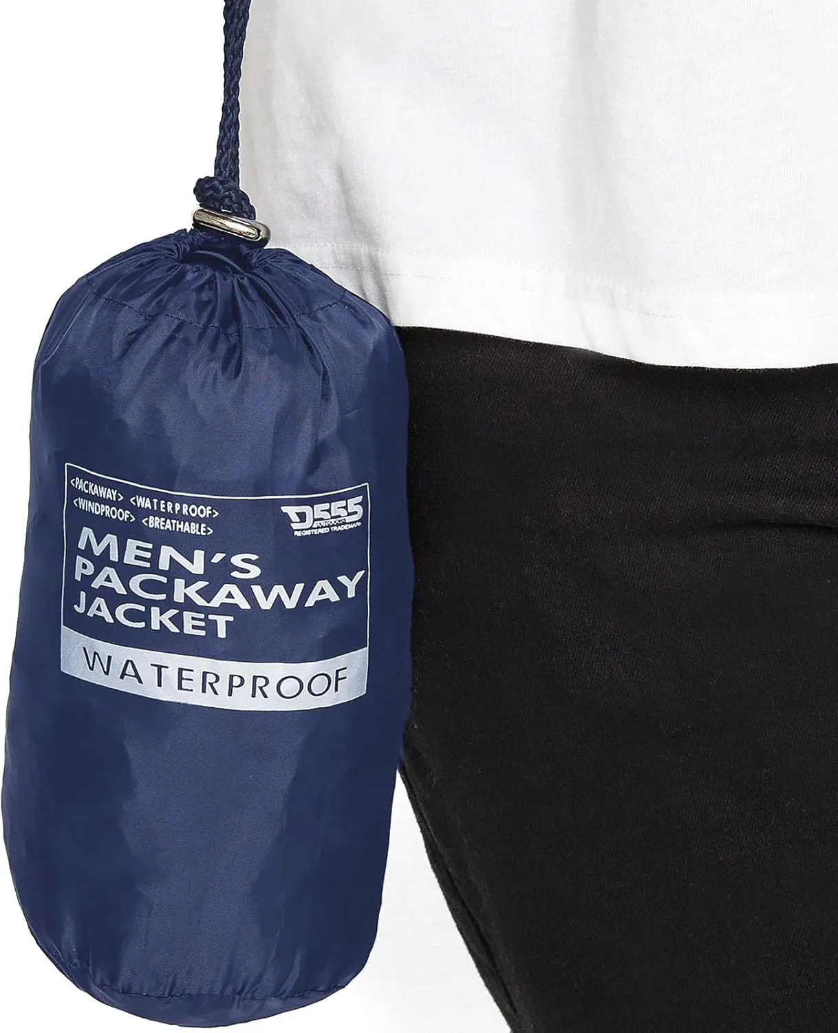 Big and Tall Waterproof Windproof Breathable Lightweight Rain Jacket