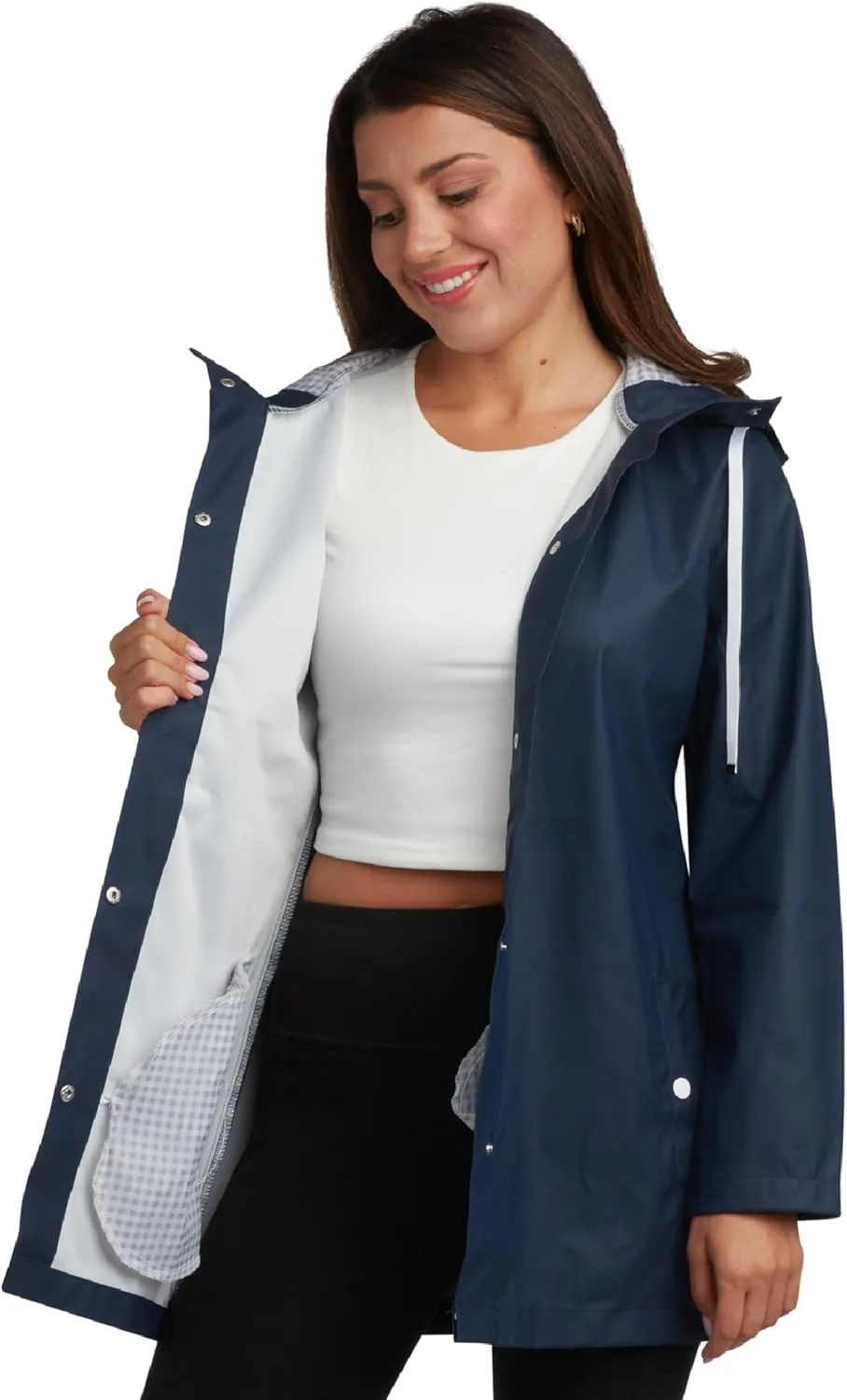 Big Chill Womens Rain Coat - Lightweight Water Resistant Womens Rain Jacket with Hood - Windbreaker Anorak Jackets for Women